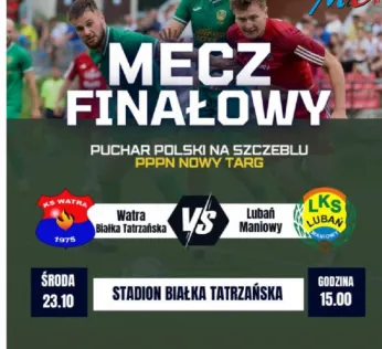 Transmisja meczu finałowego Pucharu Podhala – Watra Białka Tatrzańska vs. Lubań Maniowy